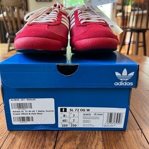 NWT Adidas SL 72 Sneakers Better Scarlet Cream White Size Women’s US 8.5